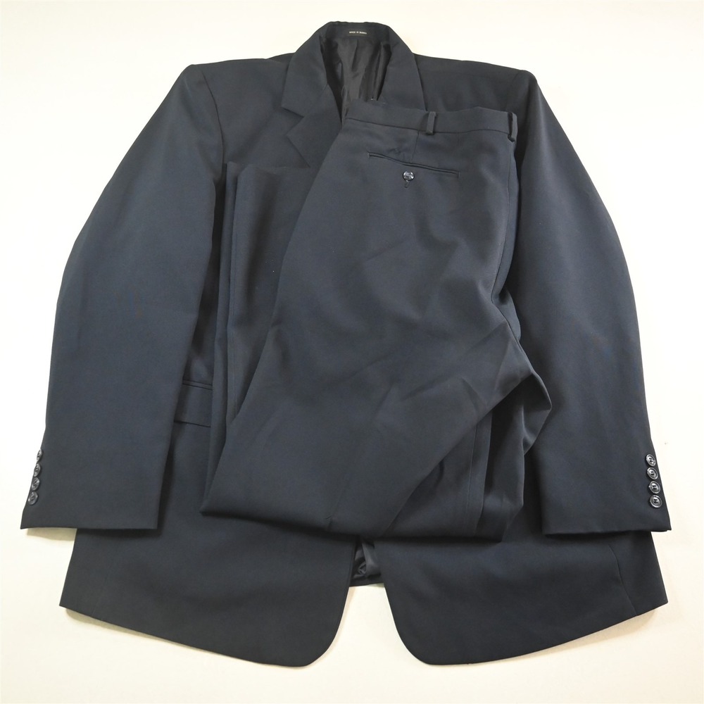 Gian Carlo 48R 40x34 Navy Blue Mens Jacket Pants‎ Suit